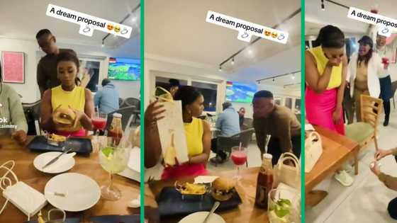 Mzansi woman posts TikTok video of unforgettable marriage proposal, romantic scene warms hearts