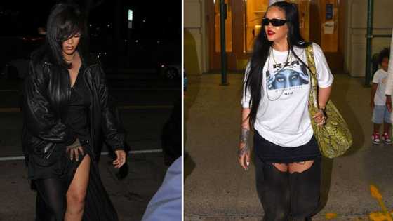 Rihanna flaunts toned legs while wearing only an oversize T-shirt 5 months after giving birth to her 1st child, fans can't keep calm: "Mommy glow"