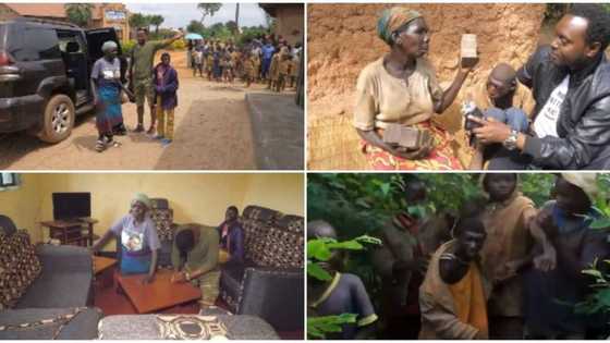 Boy who lived in bushes and eats grasses gifted furnished house, wads of cash in emotional video