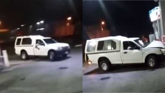 Eish: Driver tries to show off his skills, crashes at petrol station