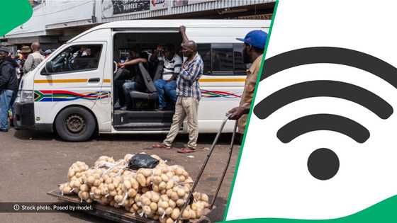 A South African taxi went viral after a passenger shared a photo showing free Wi-Fi available on board