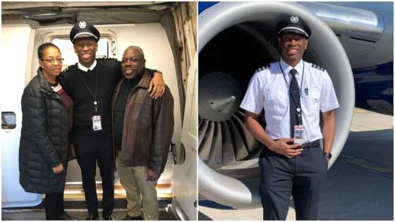 Emotional moment son flies his parents as a pilot for the first time, photo stirs beautiful reactions