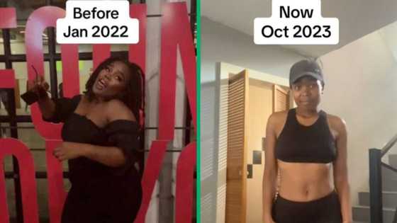 Lady flexes radical weight loss transformation in TikTok video, Mzansi searches for insights