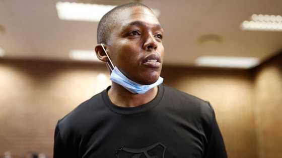 Operation Dudula leader Nhlanhla Lux Dlamini addresses supporters after release from jail