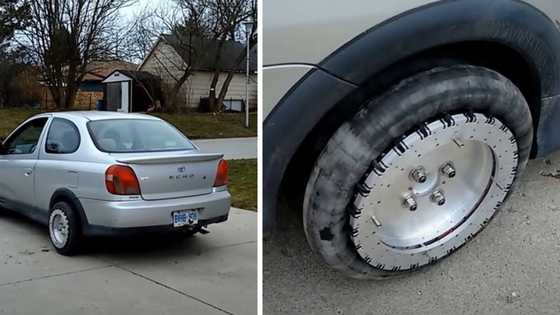 Canadian man invents brilliant concept that allows car to move horizontally thanks to special wheels