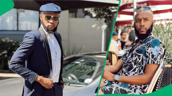 Mohale Motaung jokingly shoots his shot at younger handsome guy, SA reacts: "Arrest yourself"