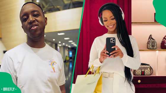 DJ Shimza and Athi Geleba serve couple goals in cute pic, SA reacts: "They don't look compatible"