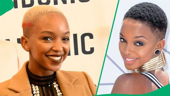 Nandi Madida serves body goals in backless orange dress, SA can't get enough: "Yes wena girl"