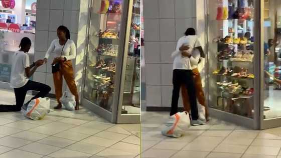 Man proposes in shopping mall as controversial video goes viral