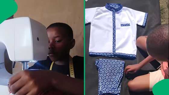 "The future is bright": Young boy showcases tailoring skills and dreams of making custom suits