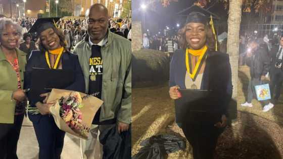Black girl magic: Lady celebrates bagging 2nd master's in Computer Science; drops beautiful photos