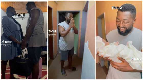 Man prays with wife before going into labour room, keeps waiting on God till their baby arrives