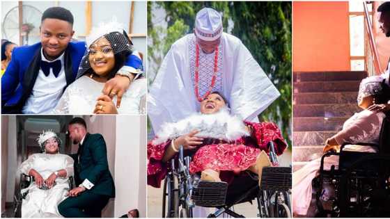 Endearing photos show physically challenged pharmacist marrying dreamy husband
