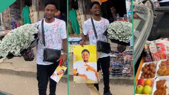 Generous woman spoils boyfriend in TikTok video, gives him money and portrait of him on his graduation day