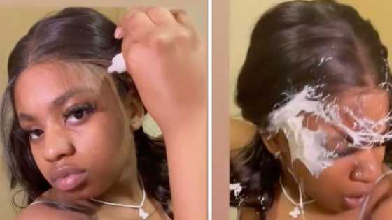 Woman trends for attempting to apply wig glue which goes hilariously wrong