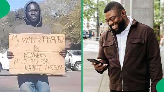 Video captures funny street hustler, netizens laugh: "Give that man R100"