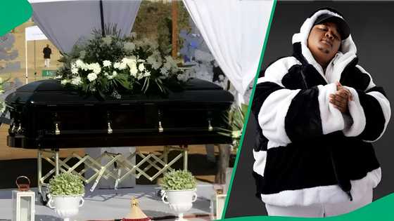 Video of Malome Vector's casket going to his final resting place leaves fans emotional