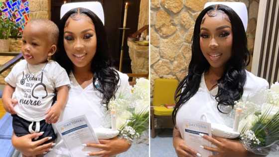 Beautiful mom proudly shares pics from nursing graduation, melts peeps' hearts