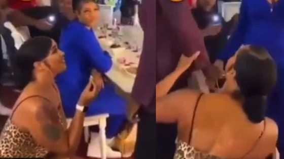 Stunning lady boldly proposes in public, bae rejects her and walks away in video