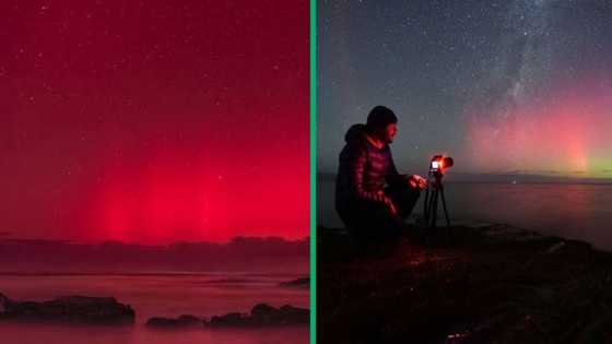 Western Cape photographer's stunning capture of rare southern lights in South Africa stuns netizens worldwide