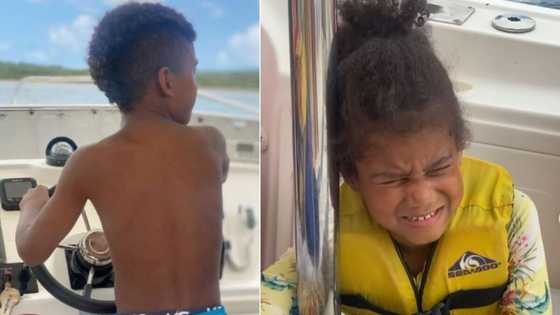 Mzansi in stitches Rachel Kolisi shares hilarious video of daughter's reaction to brother, 7, steering boat