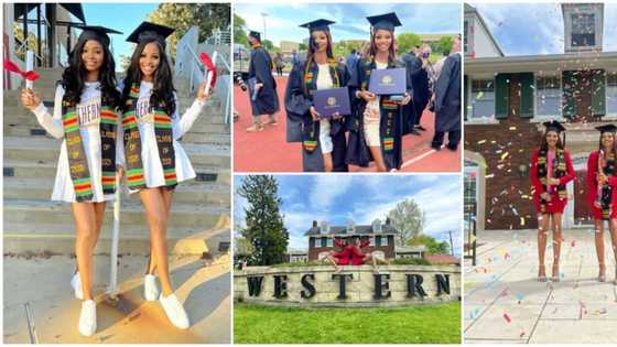 Beautiful identical twins graduate from university together, stun with lovely photos