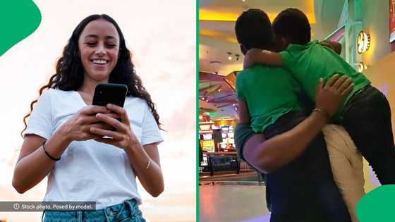 "Such loving kids": SA swoon at triplets vying for dad's attention