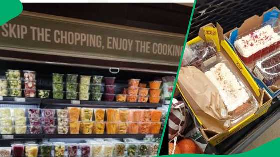 Woman pays less than R15 for R500 Food Lover Market groceries including 3 cakes and basics in TikTok video