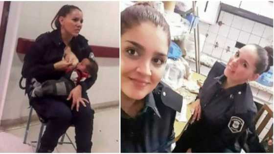 Kind policewoman breastfeeds abandoned baby she found crying