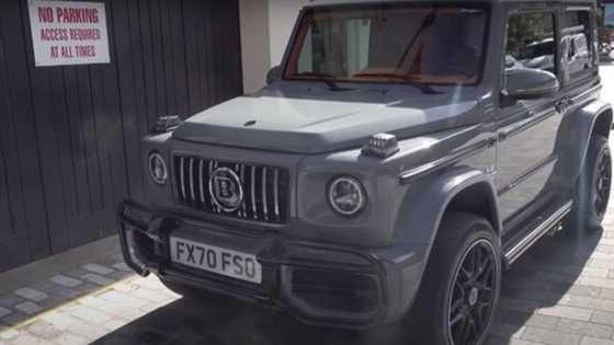 Don't be fooled, that's not a mini Mercedes G Wagon but rather a pimped out Jimny