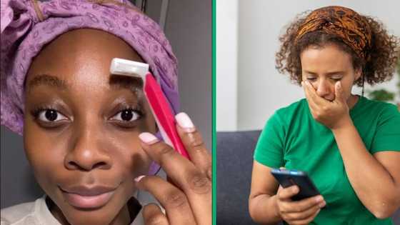 Woman shaves her eyebrows in viral TikTok video leaving Mzansi astonished