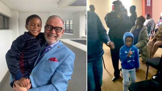 Carl Niehaus shares sweet snaps taking his son to work after babysitter stood them up: “Well behaved”