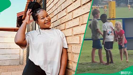 "Children don't see colour": Wholesome ubuntu moment between little kids warms hearts, SA moved