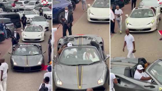 Heavily armed men surrounding supercars in video has Mzansi discussing flexing: "Such a trashy life"