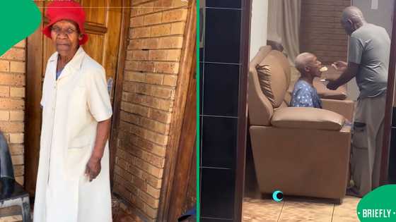 "Importance of marrying a kind man": Mkhulu's loving gesture of feeding gogo her meal goes viral