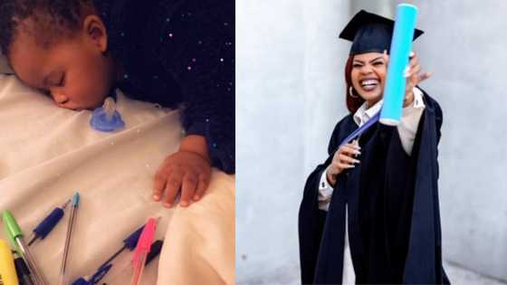 Beautiful Mzansi graduate remembers studying while looking after baby