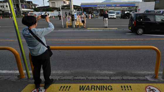 Sick of tourists, Japan town blocks view of Mt Fuji