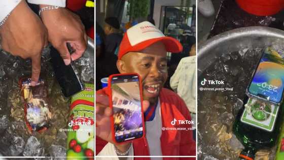 Video of friends from Vaal submerging their iPhones in an ice bucket at groove leaves South Africans baffled