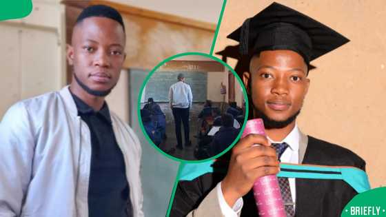 A man shared a slideshow of his life story, from being a construction worker to being successful as a teacher