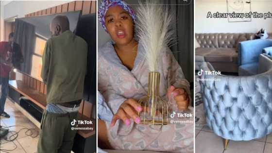 Determined lady shows how she furnished her stylish home bit by bit, impressed Mzansi peeps take notes