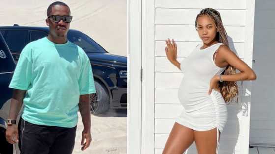 Andile Mpisane and baby mama Tamia's maternity photoshoot fails to impress Mzansi, "He looks unhappy"