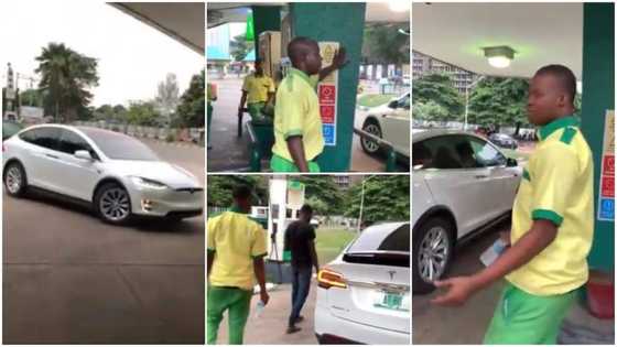 Man takes electric car to filling station, video shows petrol attendant pranked