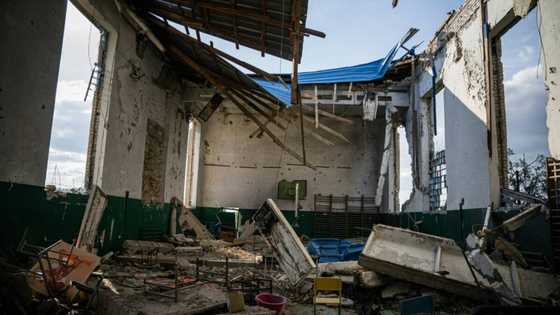 Rubble and relief in recaptured south Ukraine village