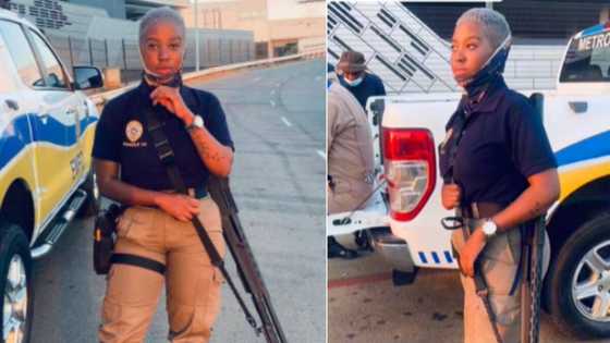 Stunning cop shares pic online, has SA super thirsty: "Please come arrest me"