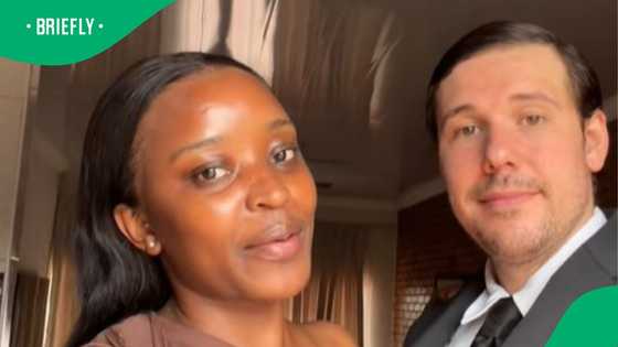 South Africab woman with American bf gets up to mischief during walk in her nighbourhood in TikTok video