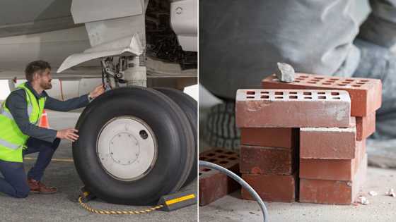 Man seen selling aeroplane tyres for R150 has the people of Mzansi searching for the aeroplane on bricks