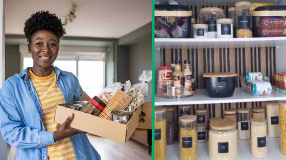 South African woman organizes pantry like a pro, her neat grocery restock inspires Mzansi