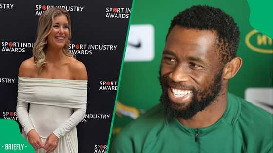 "Rachel lookalike": SA mistakes blonde woman with Siya Kolisi at airport for ex-wife
