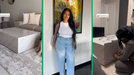 Mzansi amazed by woman's DIY marble coffee table in viral TikTok video: "This is gorgeous"