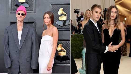 The wife wear pillowcase, him wear coat of arms: Justin Beiber's Grammy look sparks reactions